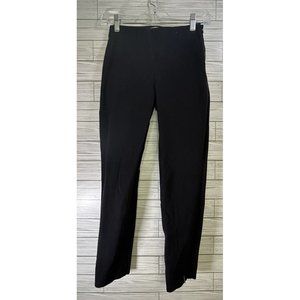Everlane Pants Womens 00 Black Skinny Leg High Rise Flat‎ Front Side Zip Stretch